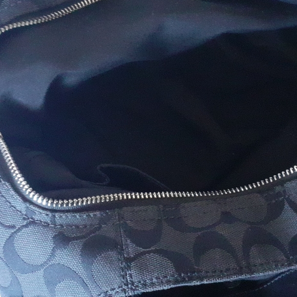 Vintage Coach Signature Monogram Soho Lynn Black Canvas Leather Shoulder Bag - Picture 6 of 7